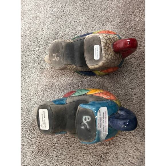 Raku Pottery Set of Amarillos Handmade in South Africa Figurine - Picture 7 of 9